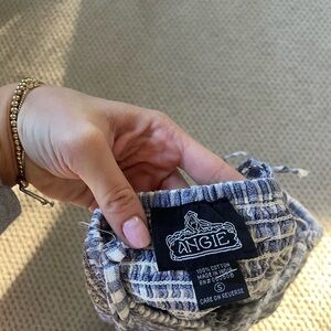 Women’s blue and white romper